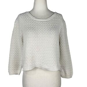 AMERICAN‎ RAG CIE CROPPED SCOOP NECK COTTON SWEATER